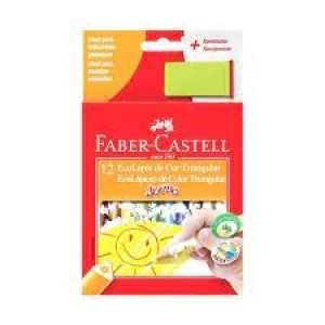 LÁPIS DE COR JUMBO 12 CORES TRIANGULAR - FABER CASTELL