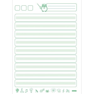 CADERNO CALIGRAFIA PAUTA VERDE GRANDE 40FLS CD DOMINGUINHOS - SAO DOMINGOS