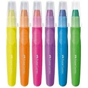 Giz de Cera Jumbo 6 Cores Supermacio Neon Linha Creatives - Faber-Castell