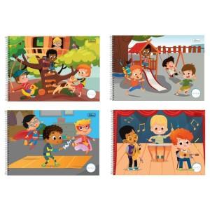 CADERNO MEIA PAUTA 40 FOLHAS CAPA DURA SAPECA