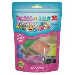 MASSA DE E.V.A 20 CORES 250G