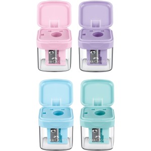 APONTADOR COM  DEPÓSITO MINIBOX CORES PASTEL  - FABER CASTELL