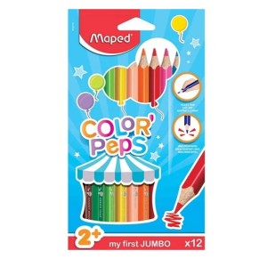 LÁPIS DE COR JUMBO 12 CORES- MAPED