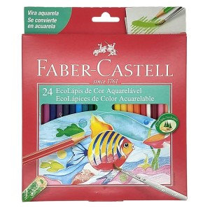 LÁPIS DE COR AQUARELÁVEL 24 CORES - FABER CASTELL