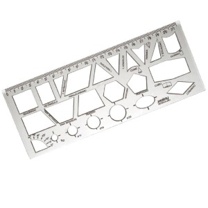 RÉGUA GEOMÉTRICA ESCOLAR