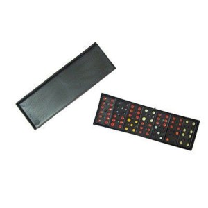 JOGO DOMINÓ DE PLASTICO PRETO