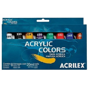 TINTA ACRÍLICA COLORS 8 CORES - ACRILEX